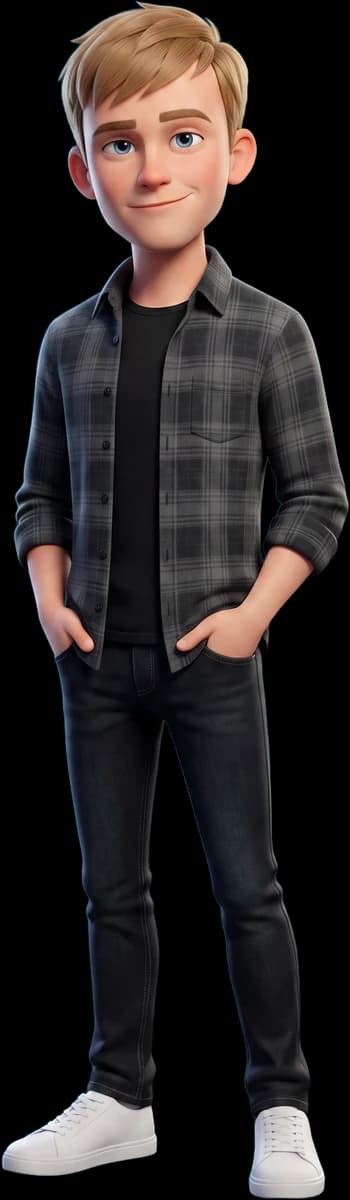 Animated character of Brian McCreadie